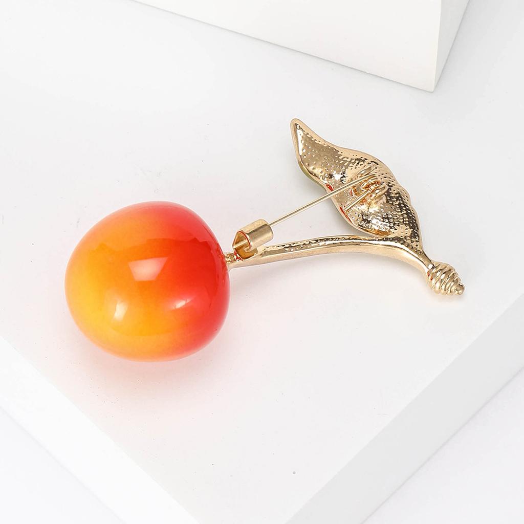 Cute Fruit Cherry Brooch Simple, Fresh And Versatile Pin Trendy Jewelry Accessories Batch