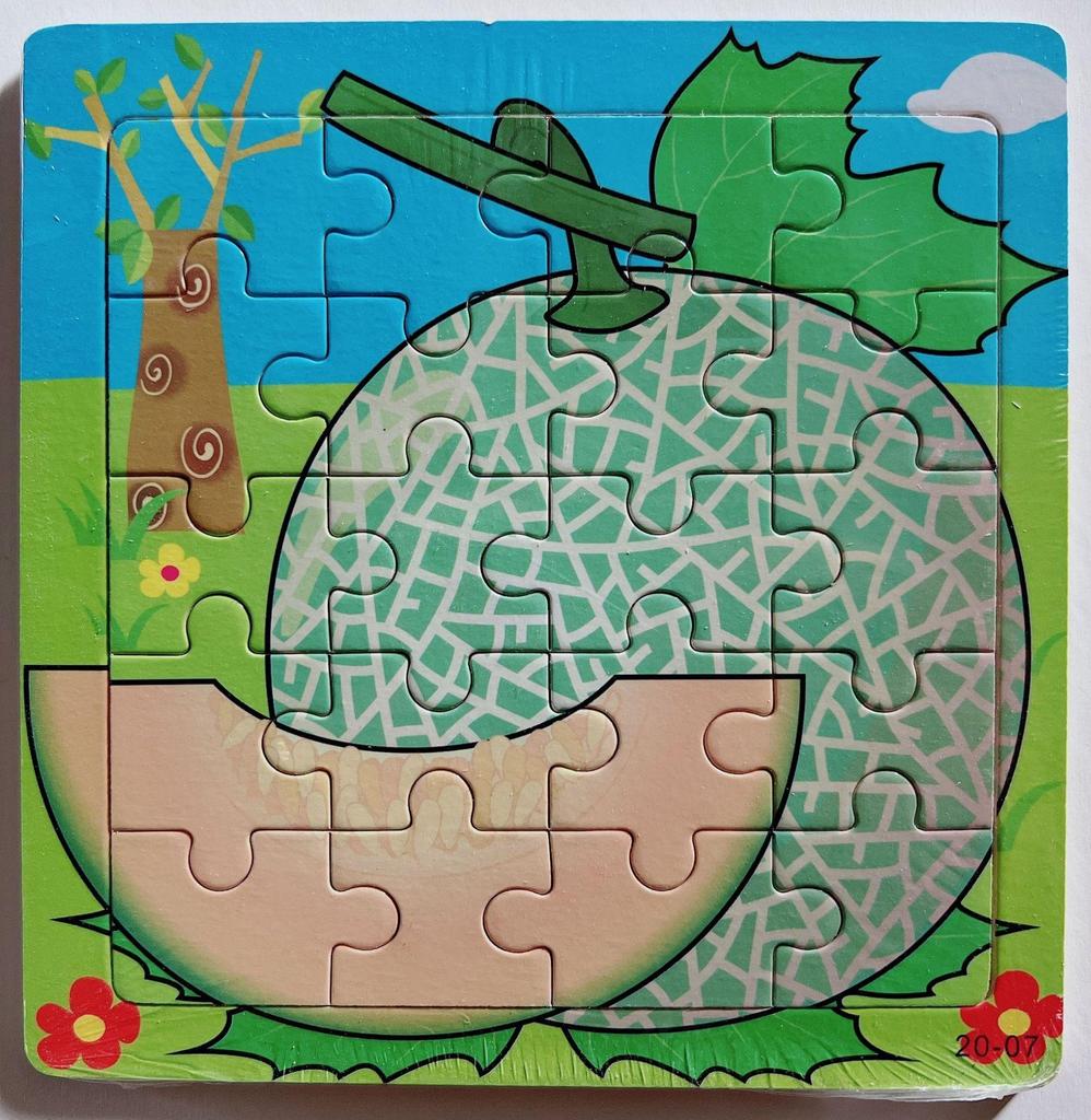 20-Piece Wooden Kids' Puzzle Board - Cartoon Animals