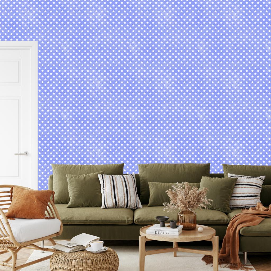 Blue Stars Wallpaper for Living Room and Bedroom 50x1000