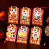 6pcs Red Color Chinese Red Envelopes Cartoon Cartoon Red Packets New Year Red Hongbao  Birthday Gift