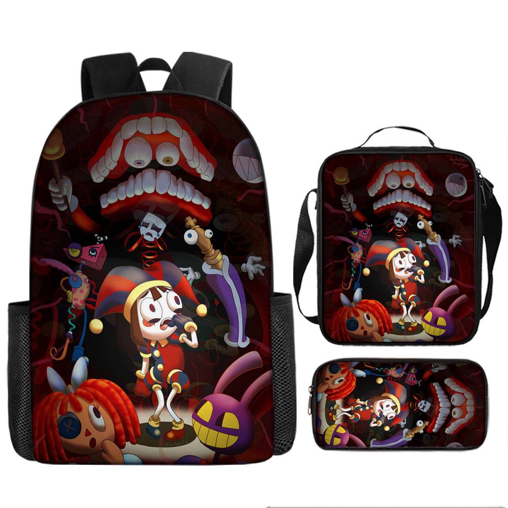 Magic Digital Circus Schultasche Grundschule 3.-4.-5. Klasse Leichtgewicht Großes Fassungsvermögen Rückenschutz Cartoon Anime Rucksack
