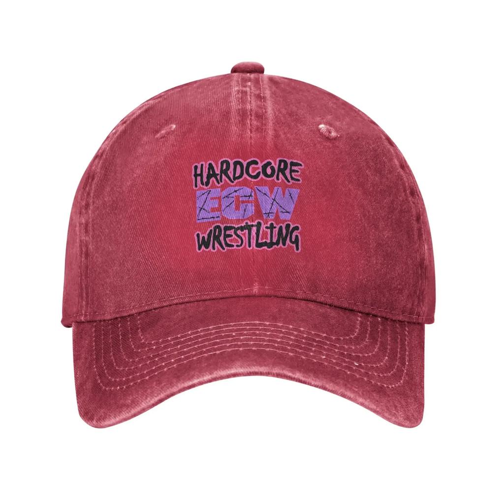 Ecw Hardcore Wrestling Washed Baseball Cap  y2k Cool Sun Trucker Hat Spring Female Male Kpop Rock Baseball Caps