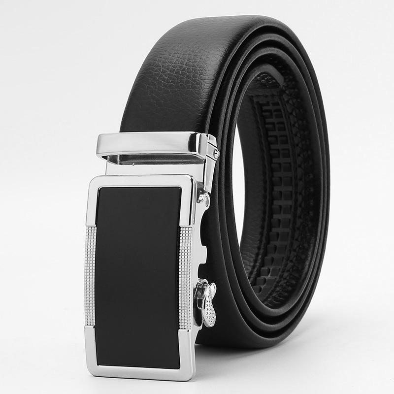 Microfiber Edging Automatic Buckle Belt  Men's Casual Belt  Men's Trouser Belt