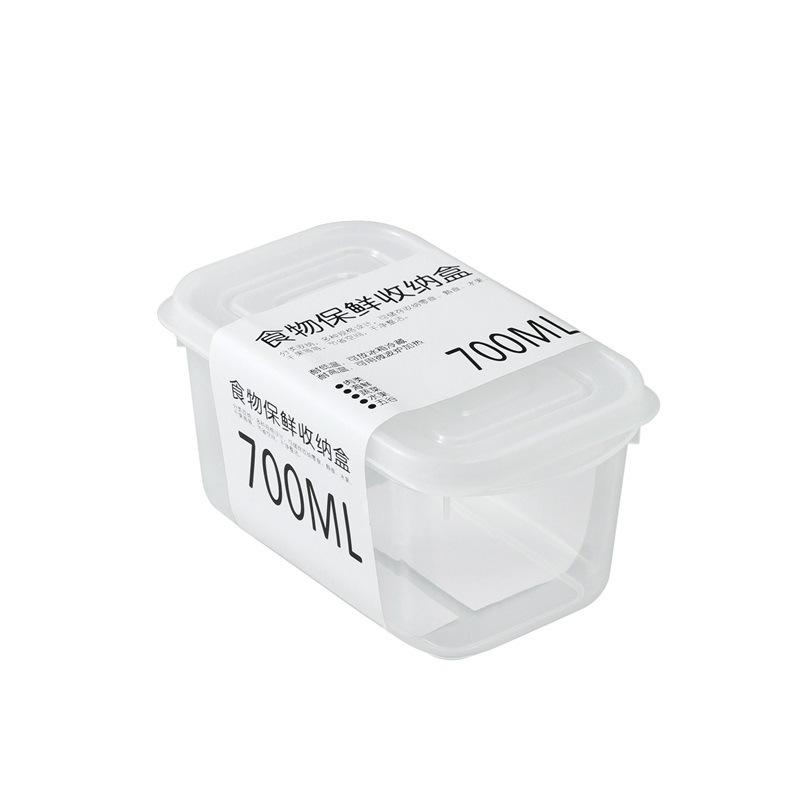 Transparent Food-Grade Fresh-Keeping Plastic Box with Lid for Refrigerator Use