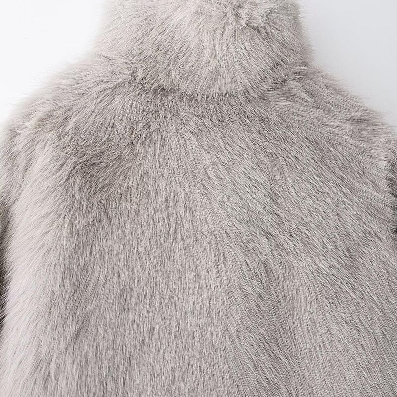 Kaslead New Arrival Women's Clothing Fashion Style Fashion Minimalist Artificial Fur Effect Short Overcoat 1255768