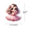 Cute Princess Patch For Girl Kids Clothes Stickers T-Shirt Diy Hoodies Heat Press Appliqued Parches Ropa Ironing Sticker