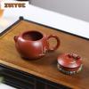 120ml Authentic Yixing Purple Clay Teapots Handmade Xishi Pot Raw Ore Zhu Mud Tea Soaking Kettle With Strainer Zisha Teaset Gift