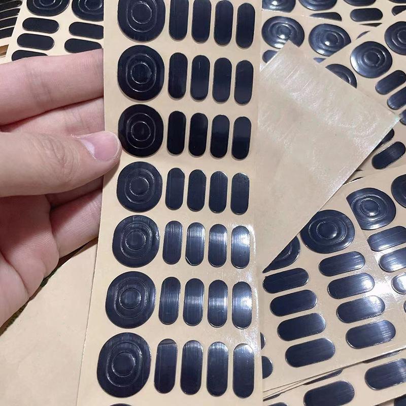 1 sett svarte museføtter skøyteputer for G102 G304 musefotpute Sklisikkert klistremerke