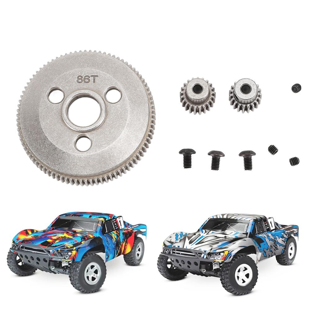 86T Spur Gear With 19T 21T Pinion Gear Replace 4686 48P Hardened Steel Spur Gear for Slash 1/10 2WD