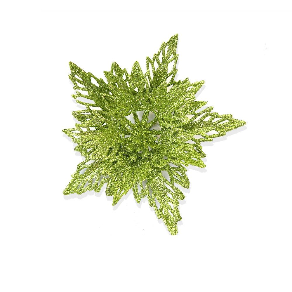 13cm Weihnachten Glitzer Blume Kopf Pailletten Realistisch Künstliche Weihnachtsstern Blume Handgemacht Simulation Weihnachtsbaum Dekorationen