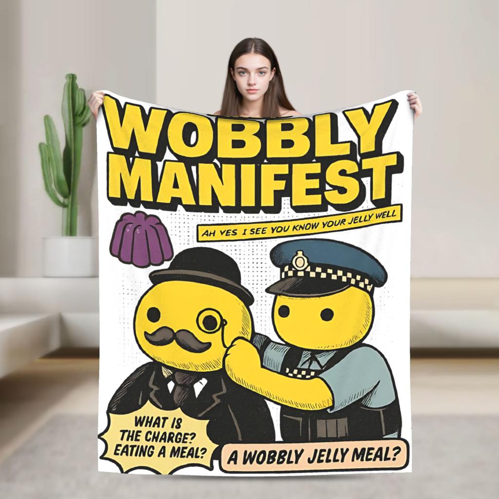 Wobbly Life Sandbox Game Blanket Quality Soft Warm  Throw Blanket Winter Camping Outdoor Fluffy Bedspread