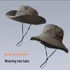 Fisherman Sun Protection Embroidered Outdoor Cowboy Hat for Camping and Mountaineering