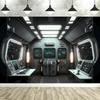 Fondo de Interior de Nave Espacial – Perfecto para Fiestas de Cumpleaños de Ciencia Ficción para Niños y Accesorios de Estudio Fotográfico-Tapiz