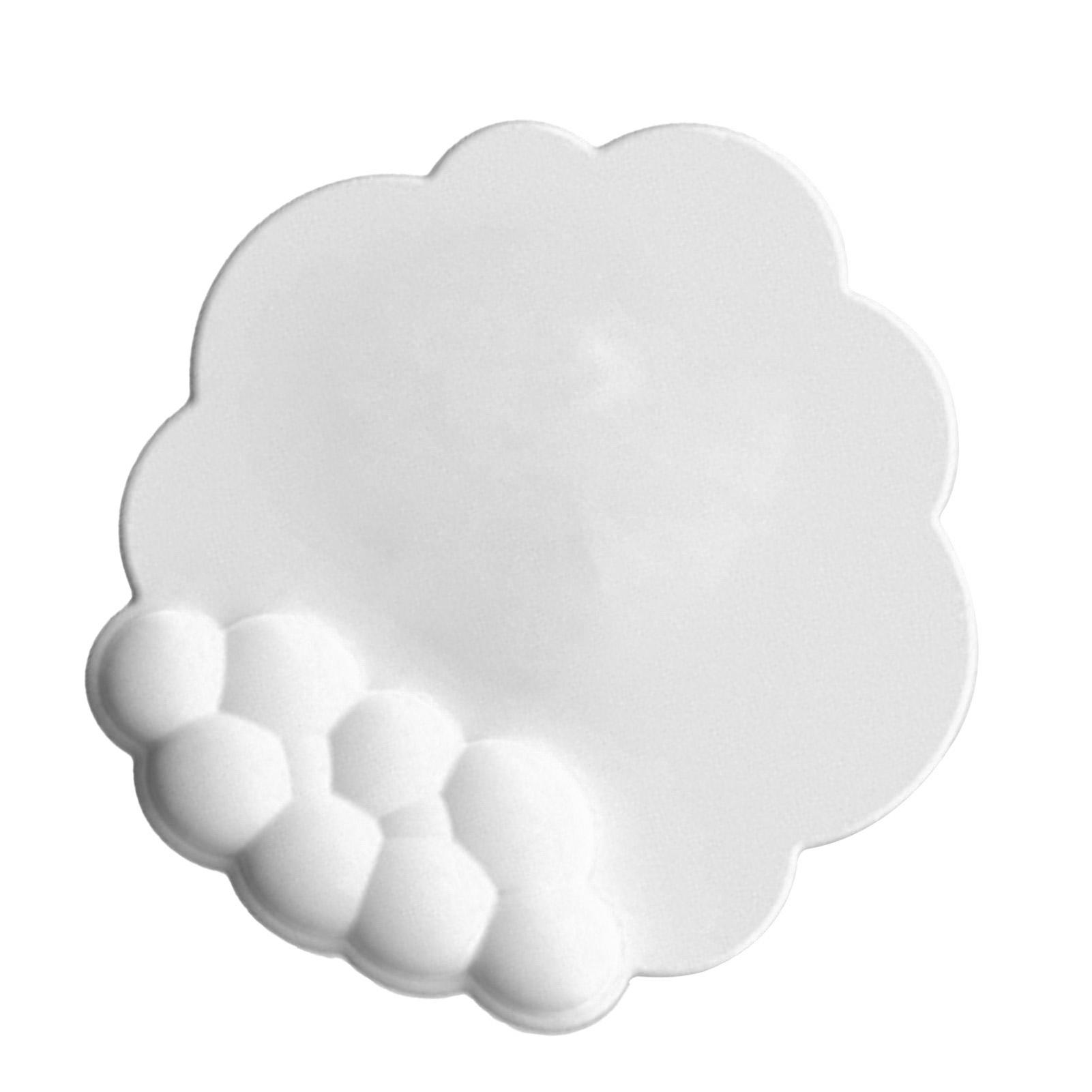 

Коврик для мыши Cloud с поддержкой запястья, пена с эффектом памяти, предотвращает скольжение, эргономичная подставка для рук для компьютера, ноутбука белый