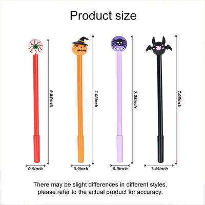 5/10 pièces Stylo Gel Style Halloween Citrouille Lumineuse Créative Chauve-souris Fantôme Fête Cadeaux pour Étudiants Récompenses Fournitures Scolaires TMZ