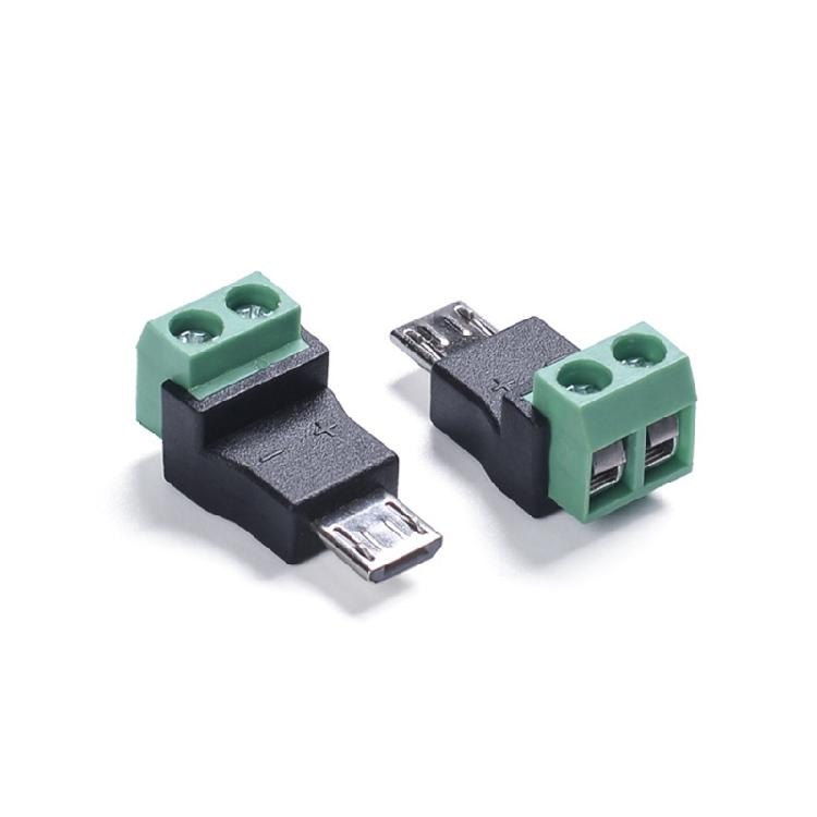 5V Power Transfer Connectors MicroUSB To 2Pin Terminals Charging Cable For Mobile Devices