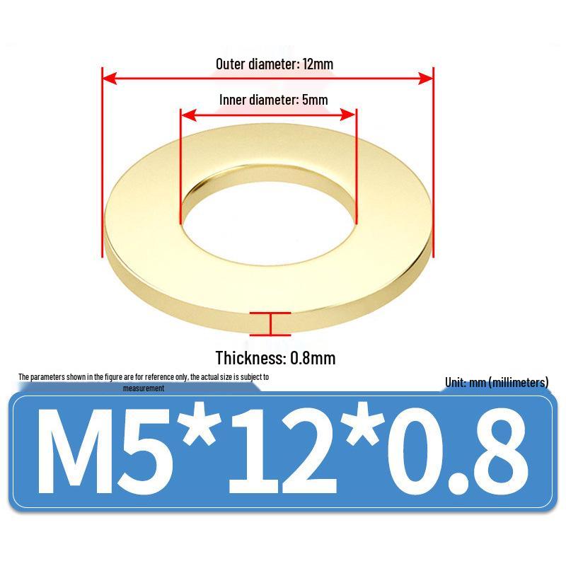 Thickened Round Brass Washer M2-M20