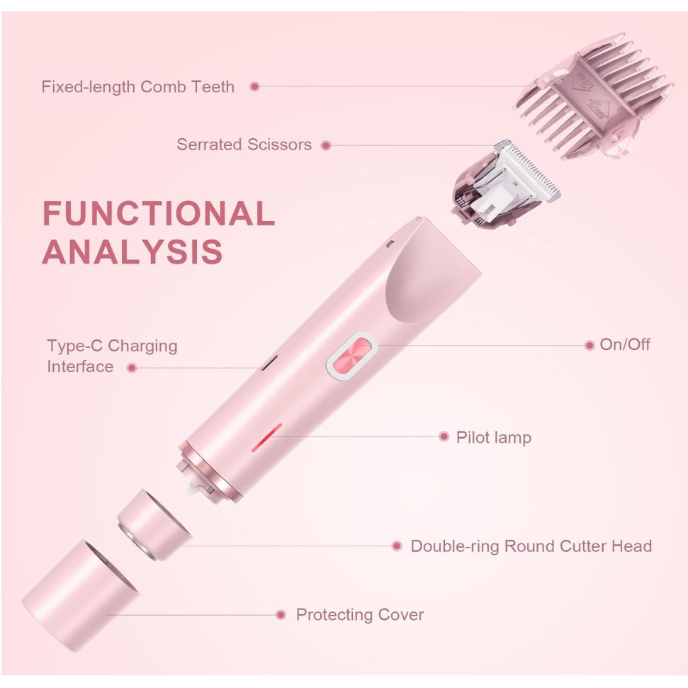 2025 New Glow Aura Bikini Shaver,Glowshave 2-in-1 Women's Body Shaver