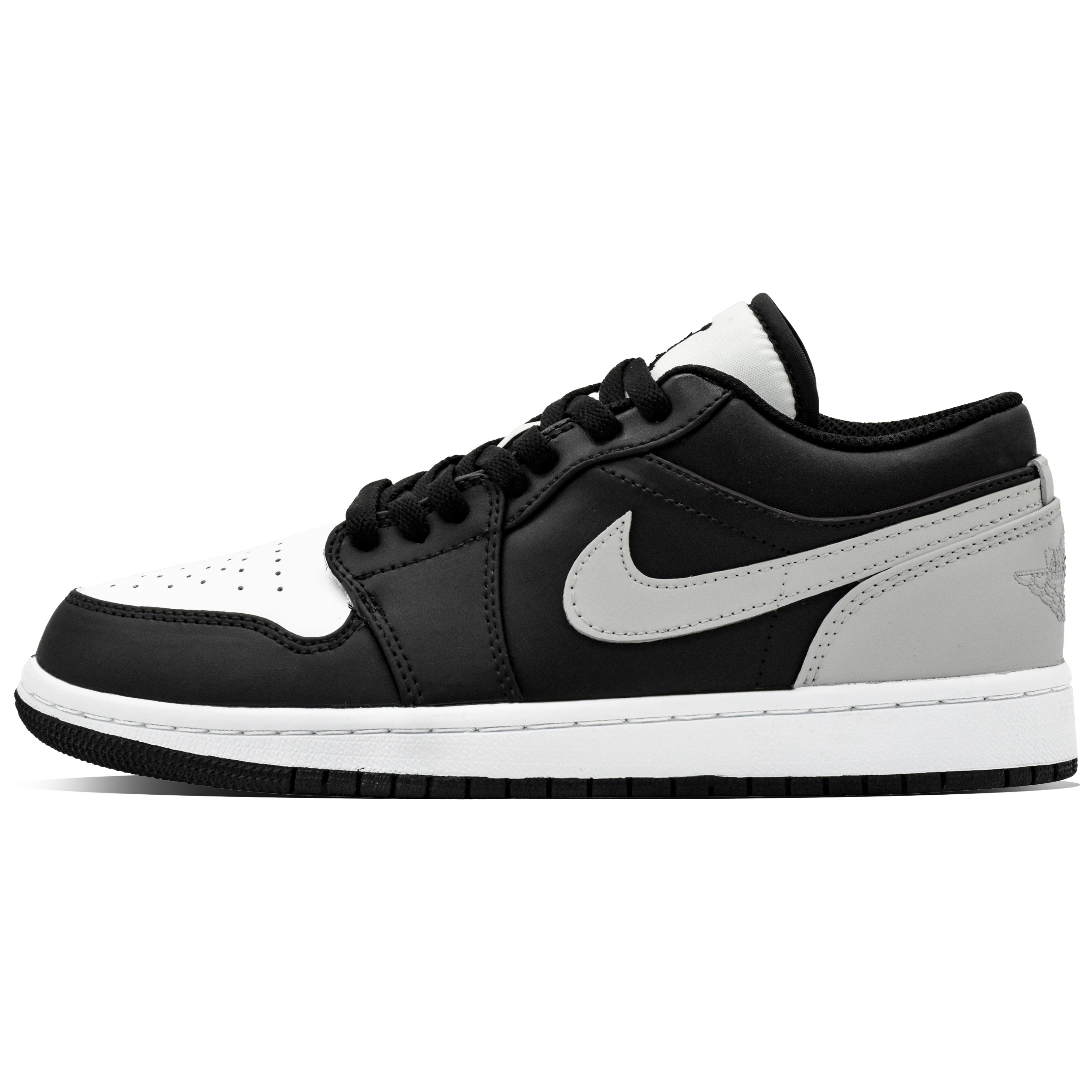 

Jordan Air Jordan 1 Smoke Gray Abrasion Resistant Low top Vintage Basketball Shoes Men s Black Gray 553558-132(Team1291-) 42.5