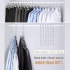 2pcs 7-Slot Metal Chain Clothes Hanger Space-Saving Organizer Multi-Hanger Storage Wardrobe Accessory Clothes Organizer Storage