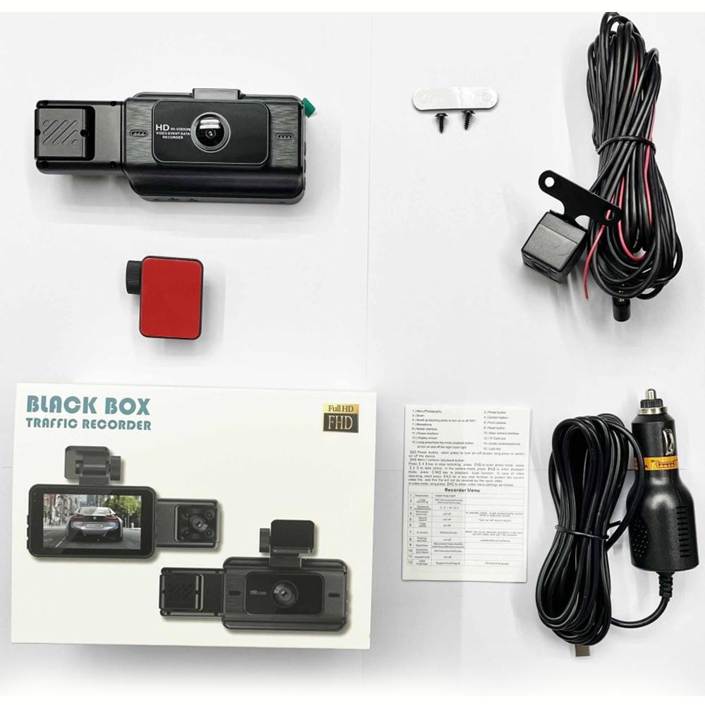 

HD 1080P Видеорегистратор для автомобиля DVR 3CH 360 Камера 24H Монитор парковки и GPS Ночное видение Автомобильный видеорегистратор 128Gmax Автомобильный DVR