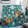 1Pc Cultural Puzzle Print Flannel Blanket High Quality Warm Comfortable Cover for All Seasons Perfect for Gifts Home Decor