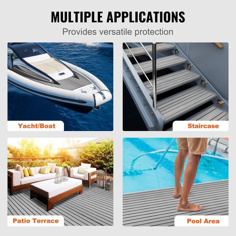 Self-Adhesive EVA Foam Marine Boat Yacht Flooring 3000x900x6mm Faux Teak Decking Sheet Pad Boat Decking Decor Mat