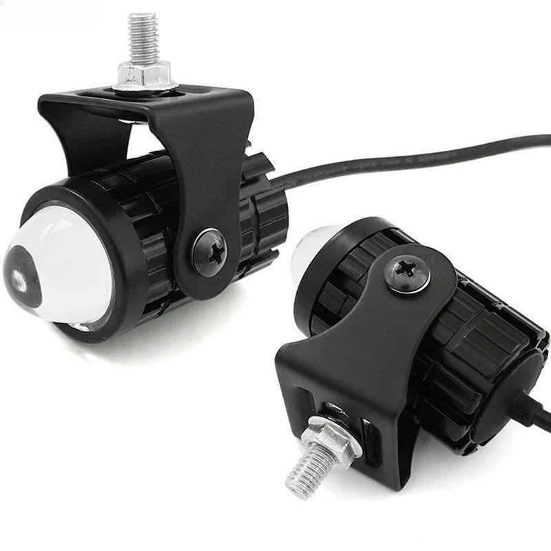 2Pcs 12W Motorcycle Spotlights  Waterproof Driving Lamp Dual Colour Fog Spot Light for Motorcycle Truck ATV
