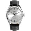 KNIS Automatic Watch for Sapphire 10 ATM Water Mechanical White Black Leather (Nis) Japanese-made Men, Crystal, Resistance, Movement, Silver, Strap,