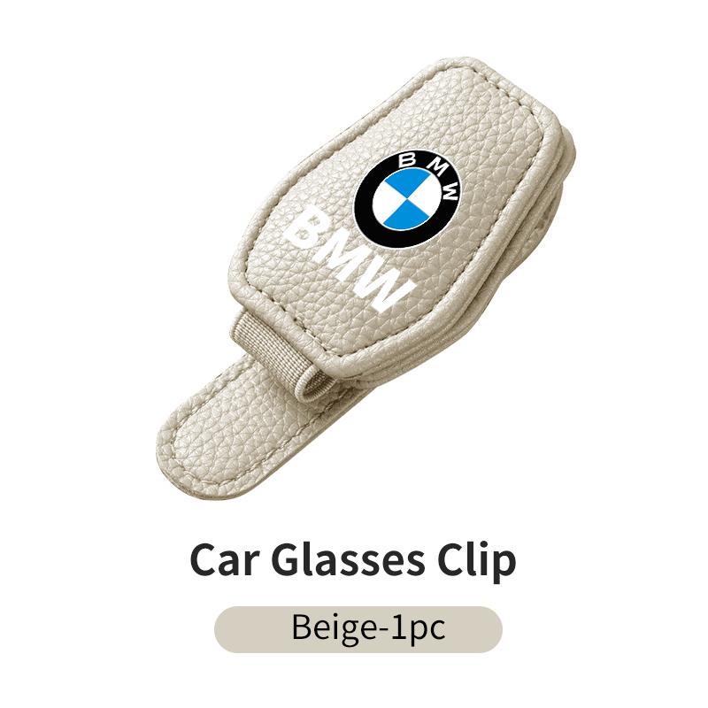 ADZW9 Magnetic Leather Eyeglass Hanger Clip Universal Sunglasses Holder For BMW X3 X5 M5 M3 E46 E90 E60 F10 E39 F30 E36 G30 E87 E70