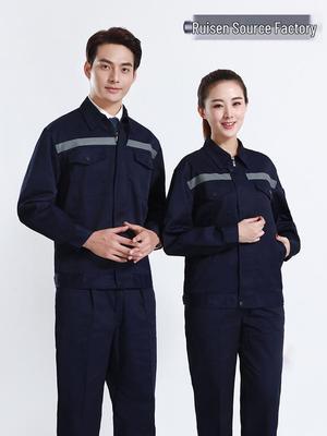 Men's Reflective Workwear Jacket - Dirt-Resistant, Long Sleeve, Thickened, for Auto Repair and Maintenance In Spring/Autumn