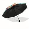 KPop Demon X Automatic opening and closing folding umbrella with 8 rib frame and compact travel design, perfect for all occasions | Stylish