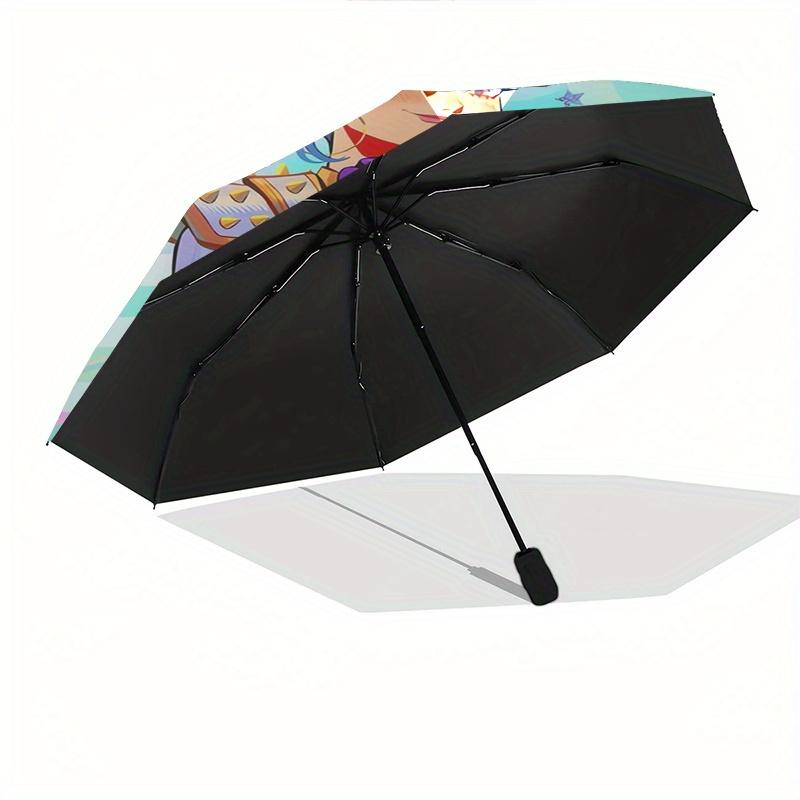 KPop Demon X Automatic opening and closing folding umbrella with 8 rib frame and compact travel design, perfect for all occasions | Stylish