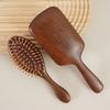 Durable High-End Solid Natural Wood Hairbrush for Women Salon Use Skin-Friendly Compact Styling Tool with Air Cushion