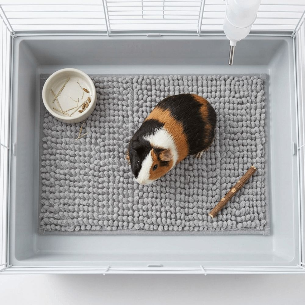Washable Washable Pet Pad Chenille Fleece Small Animal Liner Soft Fleece Bedding Mat  Guinea Pig