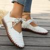 Fashion Casual Lace Up Low Heel Pumps Women 2025 Summer Wedge Heel Soft Sole Pumps Round Toe Comfortable Non Slip Mom's Shoes Plus Size
