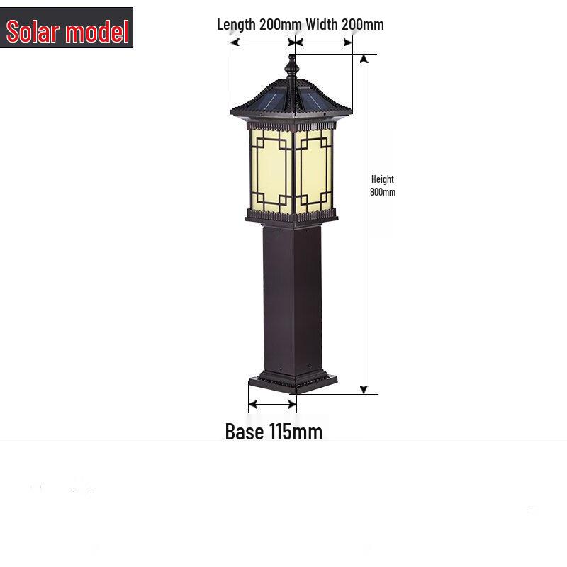 UOSU Solar Outdoor Garden Pillar Lamp