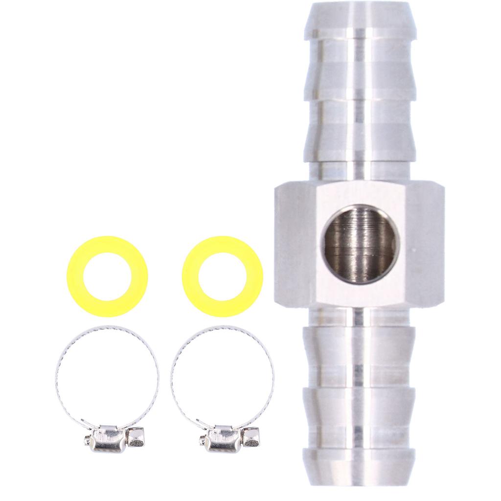 1 2in Fuel Line TFitting 1 827 NPT Port Fuel Pressure Gauge Sensor Adapter Stainless Steel