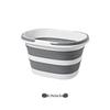 Foldable Household Storage Bucket with Handle - Large Capacity, Portable for Outdoor Camping, Car Use, or Laundry.