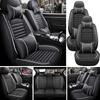 5-Seats PU Leather Universal Car Seat Covers Full Set Front Rear Seat Cushion Anti-scratch Protection For Sedan SUV Seat