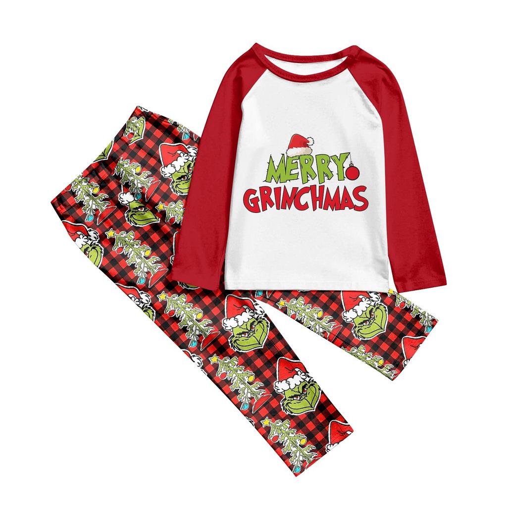 Familienpassende Drucksets Pyjamas Loungewear Outfits Familienpassendes Langarm-Oberteil+Hose Set