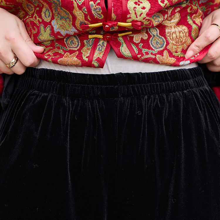2026 Spring & Autumn Wide-Leg Pants Set for Middle-Aged Women: New Chinese National Style Jacket & Top