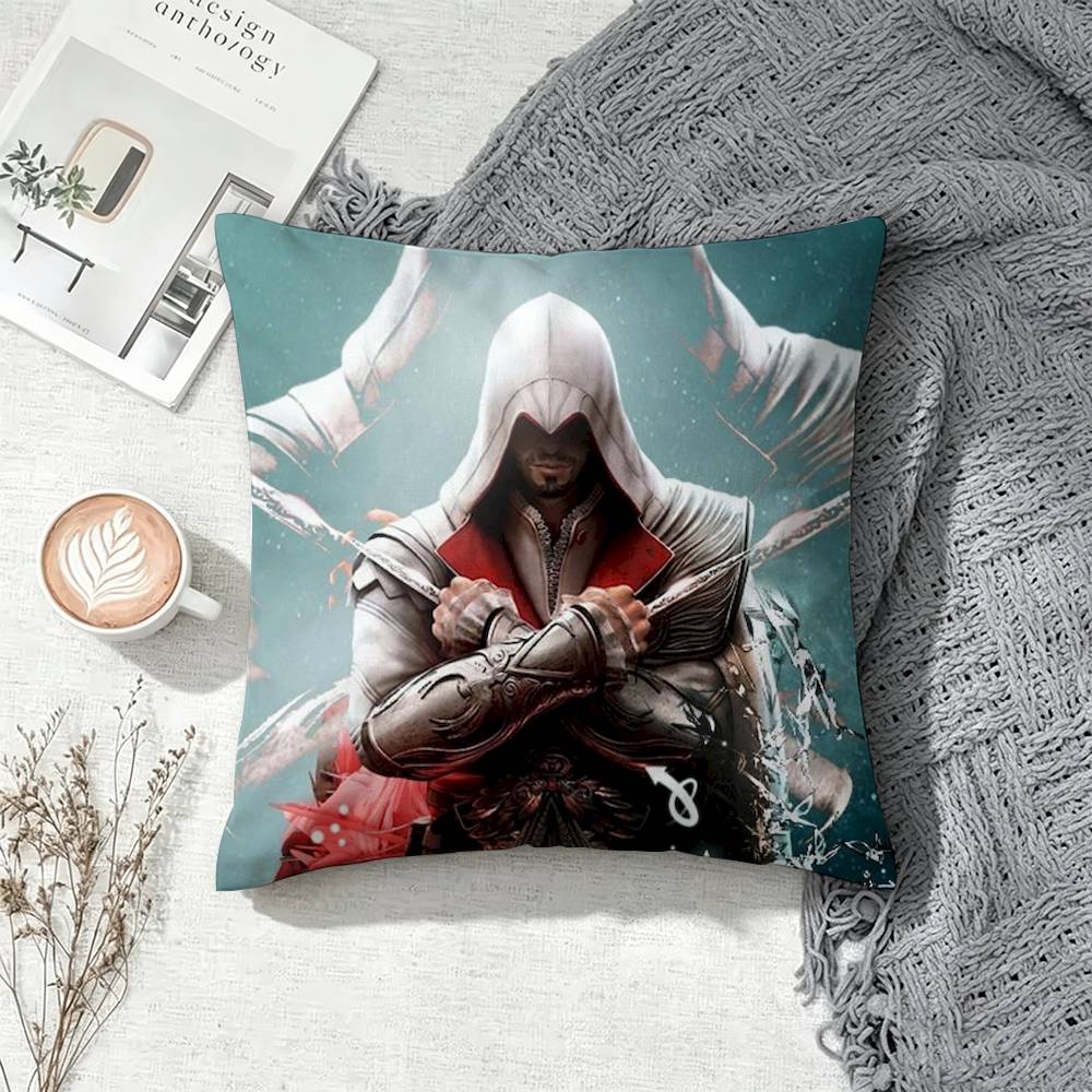 Popular Adventure Game Assassin Creed Double-Sided Printed Cushion Cover Bedroom Bedside Sofa Pillow Case