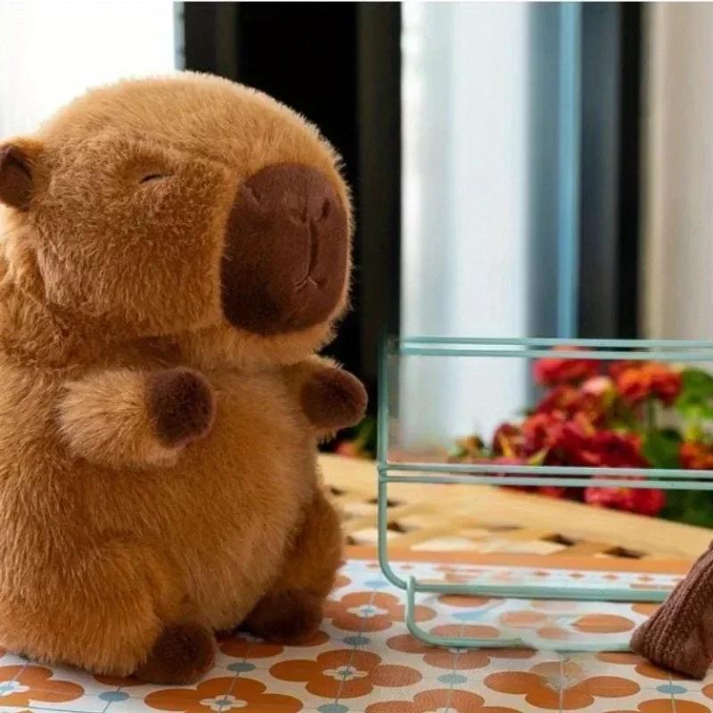 22cm Capybara Plush Simulation Capybara Anime Fluffty Toy Cute Doll Stuffed Animals Soft Doll Plush Christmas Gift