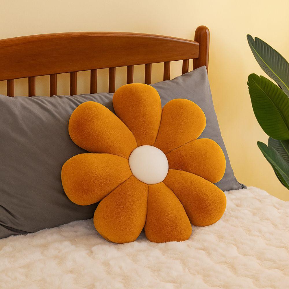 Soft Flower Pillow Plush Daisy Seat Cushion Car Seat Back Cushion  Birthday Gifts