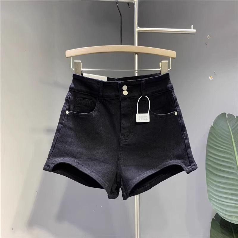 

Сексуальные джинсы с высокой талией, отворотами, свободного кроя и асимметричного дизайна Black XS