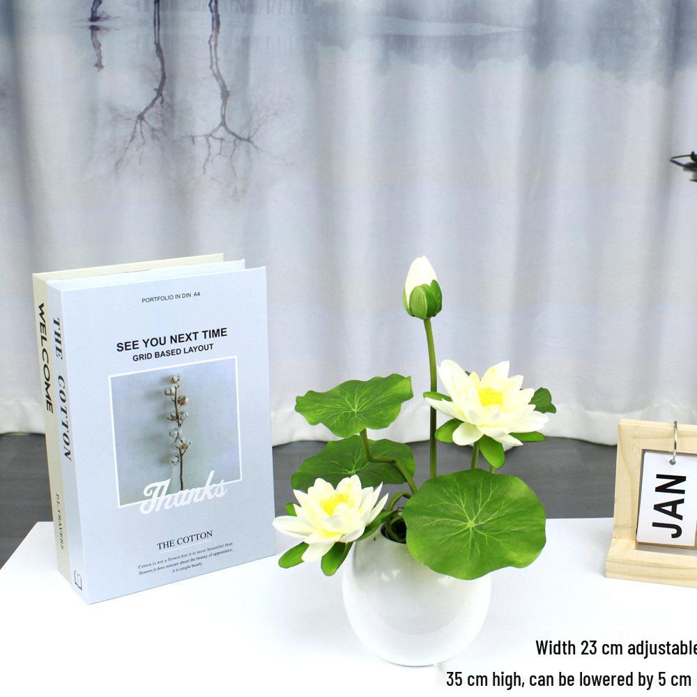 Artificial Lotus Flowers for Buddha Altar, Decorative Silk Bonsai, and Small Guanyin Ornaments
