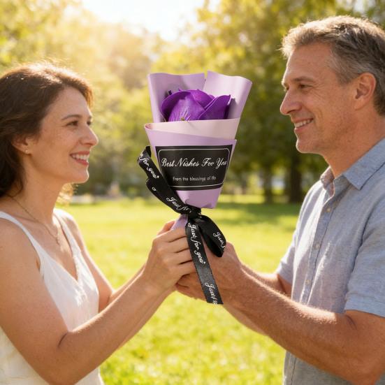 Mini Bukiet Wiecznych Róż Sztuczny Dyfuzor Mydlana Róża Bukiet Kwiatowy dla Mamy Kobiet Urodziny Walentynki Wystrój Wnętrza Domu Samochodu