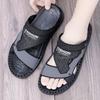 Mode Herrenschuhe Sommer Hausschuhe Ledersandalen Strandschuhe Zwei Nähte Klassische Mode Herren Indoor und Outdoor Zwei Tragevarianten Strand