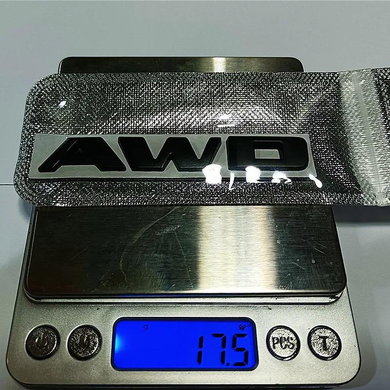 3D Metal Chrome Black Logo AWD Emblem Car Fender Badge Trunk Decal For Cadillac 18XTS CT6 XT5 XT4 AWD Sticker Accessories